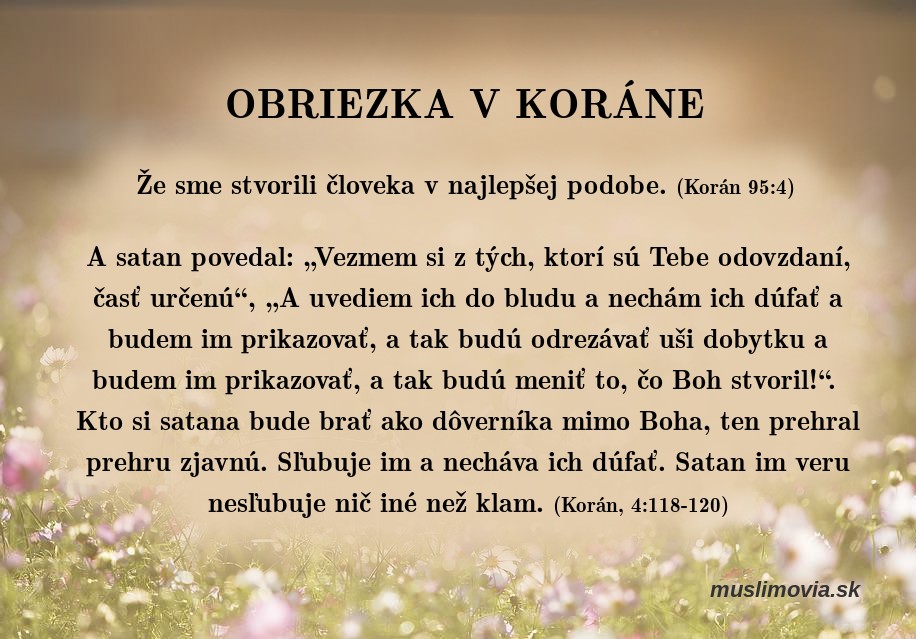 obriezka, Korán