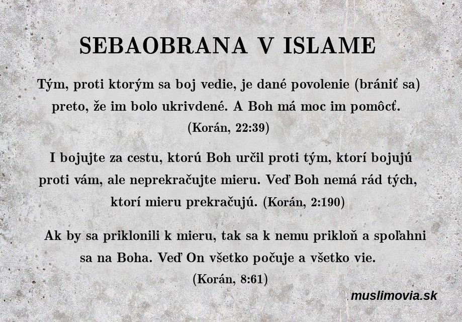Sebaobrana v islame, Korán