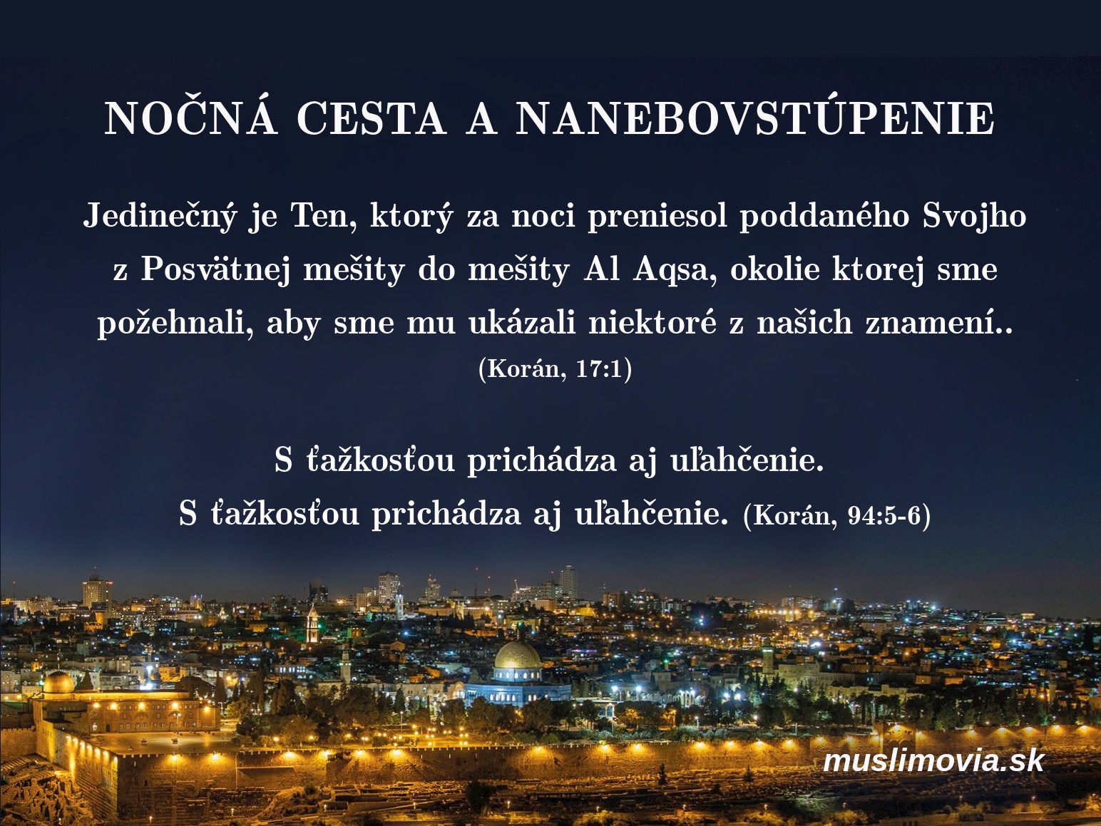 Nočná cesta, Isrá a Miraj