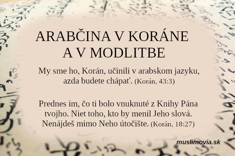 Arabčina v Koráne a v modlitbe, Korán