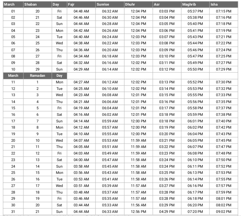 islamicfinder.org/prayer-times