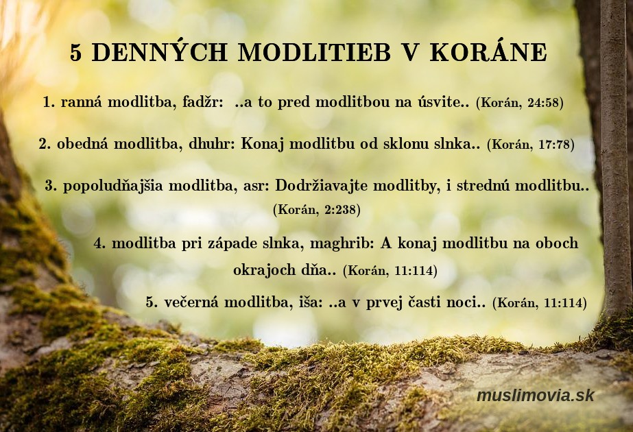 Päť denných modlitieb, islam, jummah, Korán
