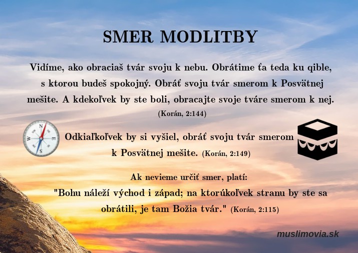 Smer modlitby, islam, Korán