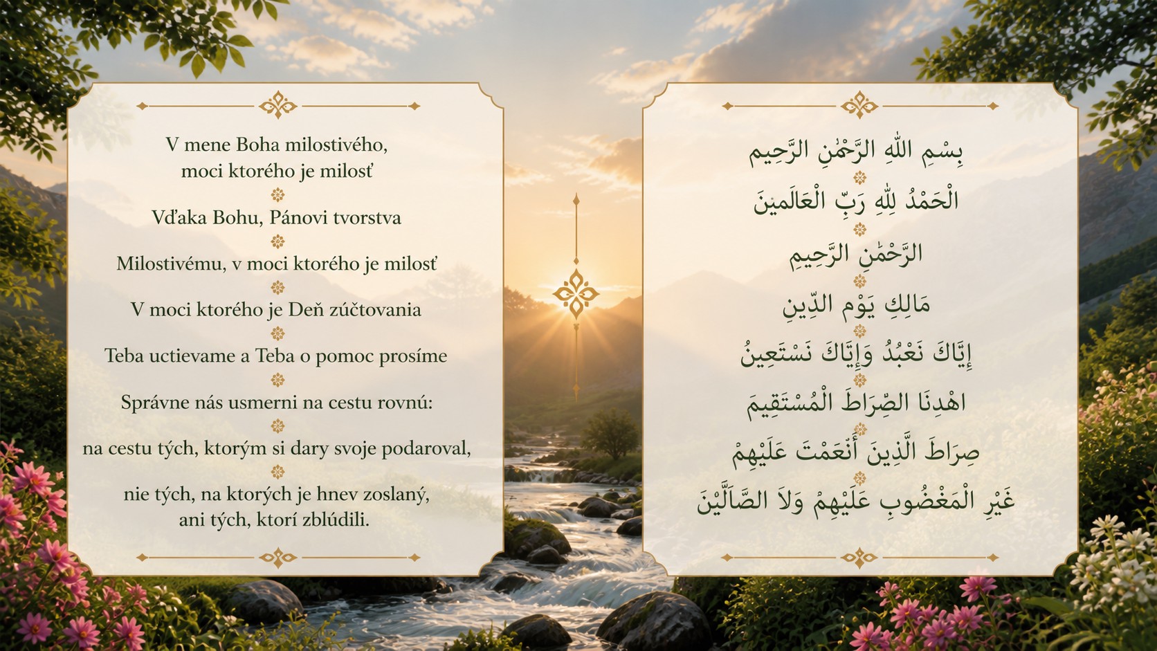 Al-fatiha, Korán Al-fatiha, Korán