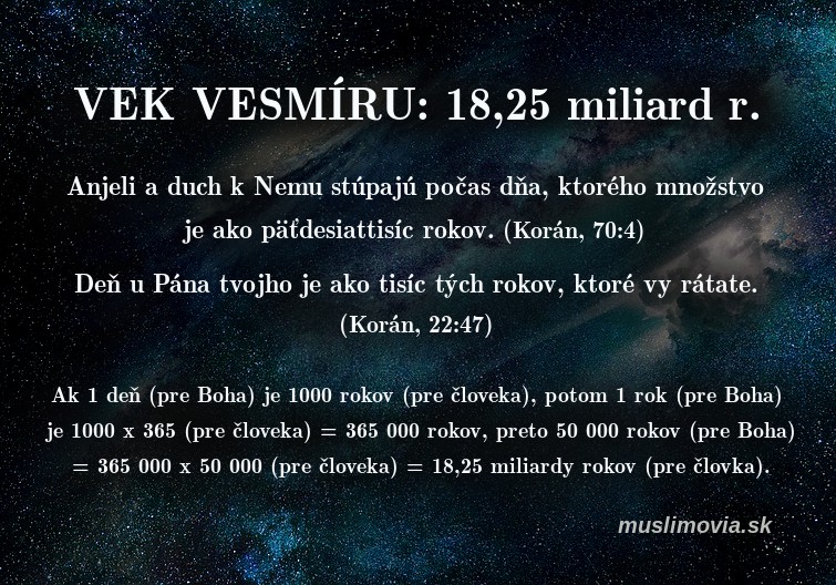 Vek vesmíru, Korán