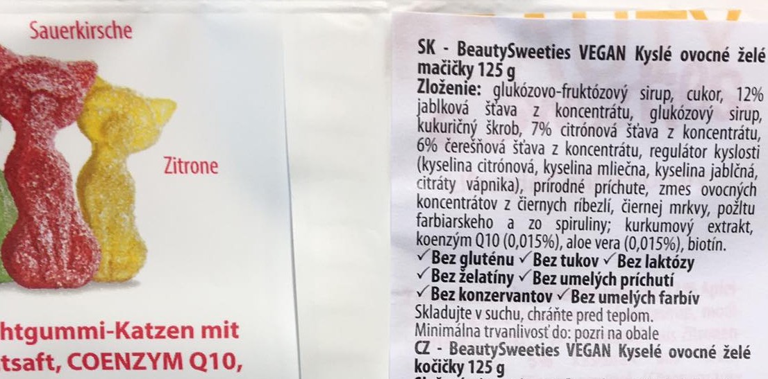 Beauty Sweeties, vegánske želé cukríky