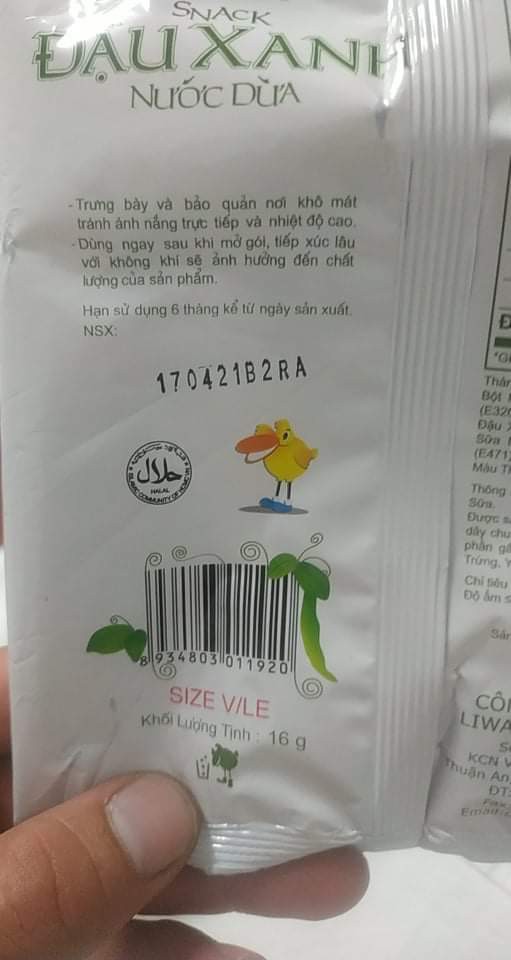 , Kokosové tyčinky Oishi, halal