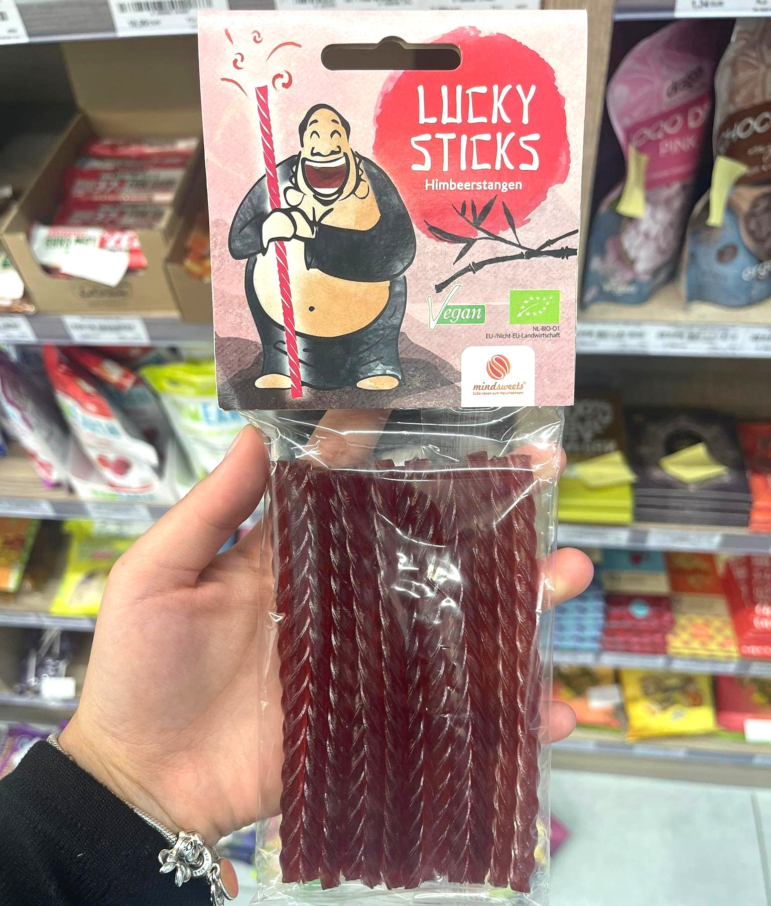 Mind sweets Lucky sticks, vegánske želé cukríky