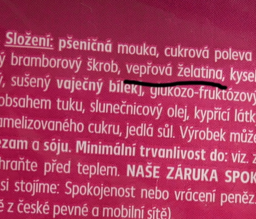 Gingerbread, bravčová želatína