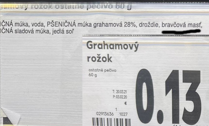 rožky, bravčová masť
