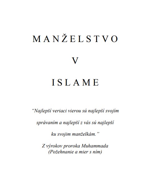 Manželstvo v islame