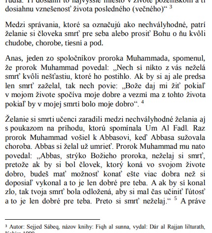 Život a smrť, posledné dni človeka v tomto živote a proces pochovávania