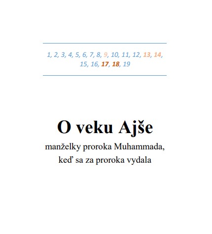 O veku Ajše