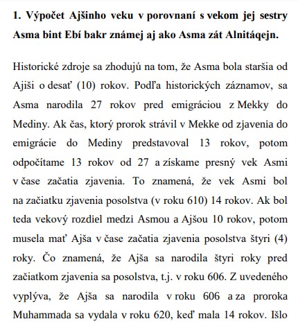 O veku Ajše