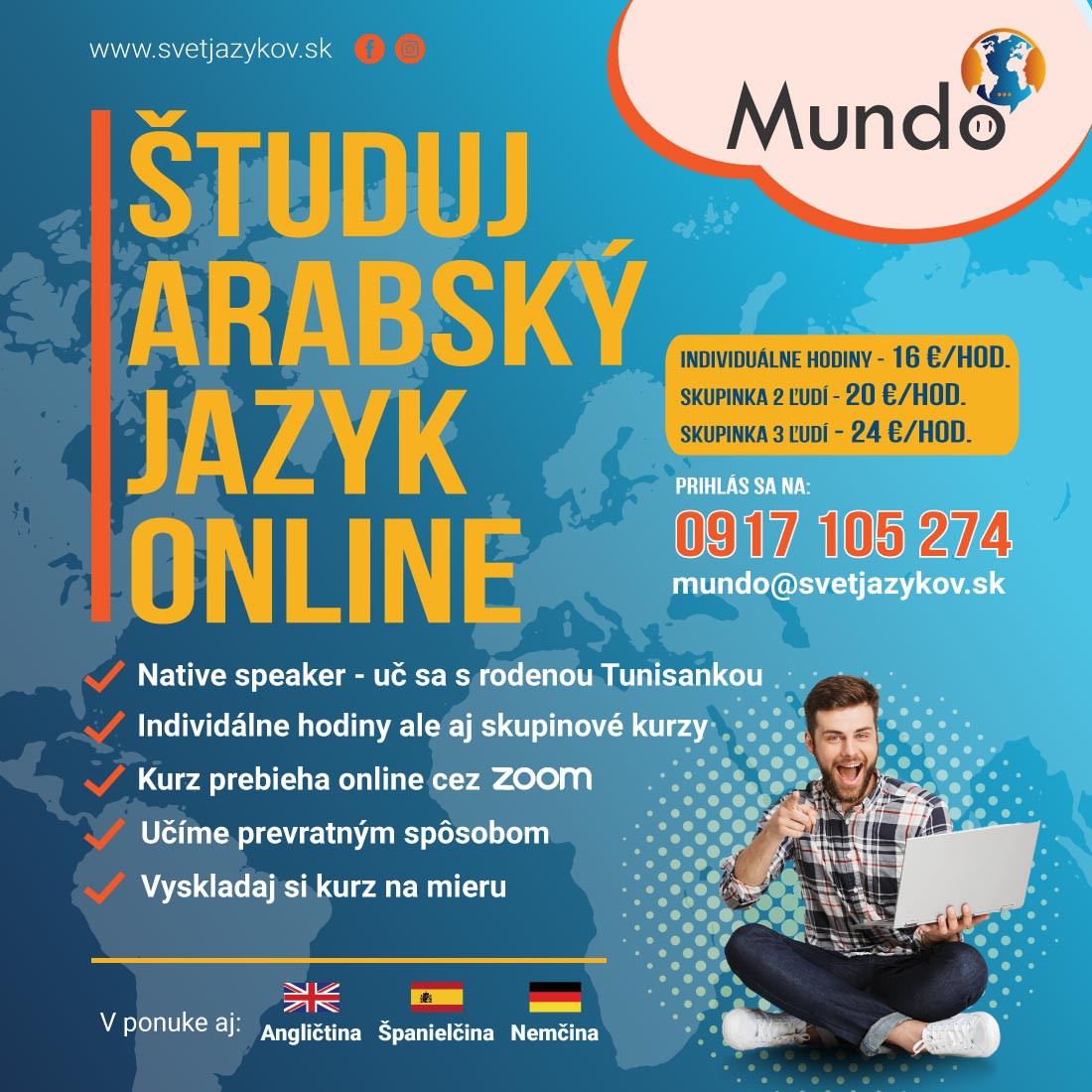 výučba arabského jazyka Mundo, online výučba arabského jazyka Mundo, online
